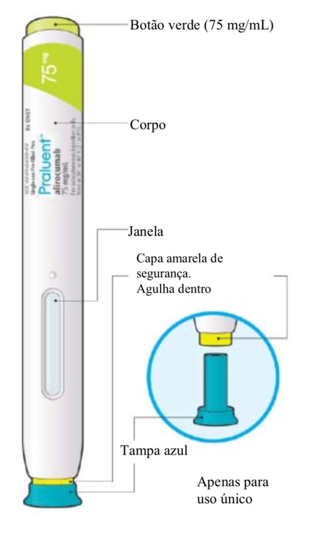 Imagem Complementar da Bula do praluent - 75 mg/ml solução injetável 1 seringa preenchida 1,0 ml 1 can aplicador