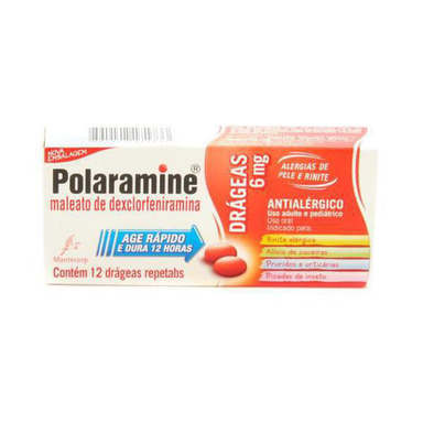 Polaramine - 6 Mg 12 Drágeas