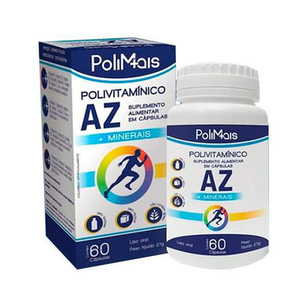 Polimais Polivitamínico Az + Minerais Com 60 Cápsulas