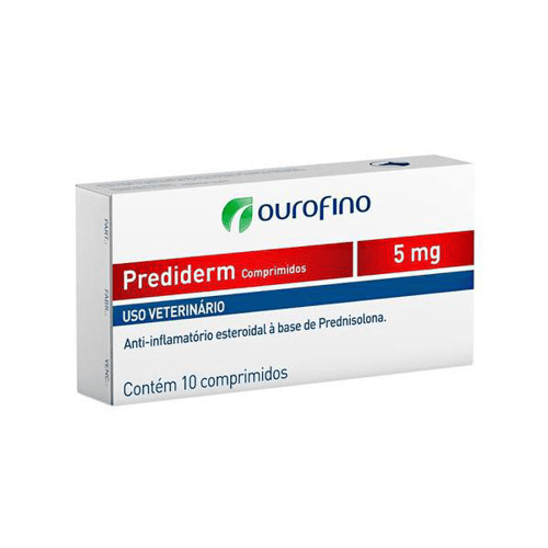 prediderm 5mg uso veterinário com 10 comprimidos