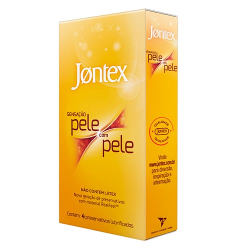 Preservativo Jontex Pele Com Pele 4 Unidades