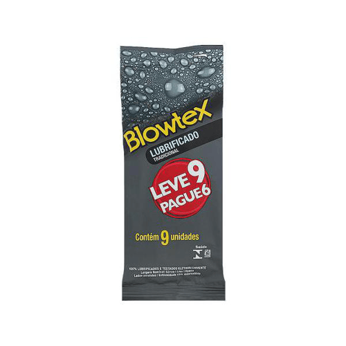 Preservativo Blowtex Lubrificado Leve 9, Pague 6