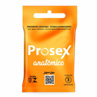 Preservativo Prosex Anatômico Premium 3 Unidades