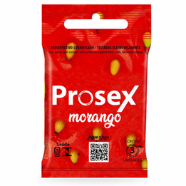 Preservativo Prosex Morango 3 Unidades