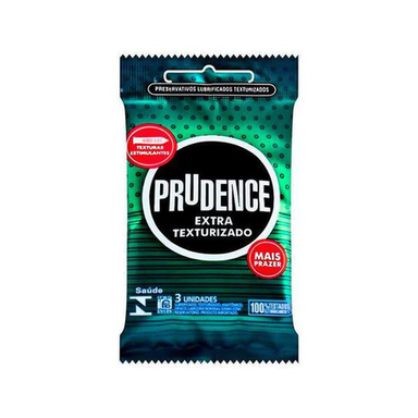 Preservativo Prudence Extra Texturizado Com 3 Unidades