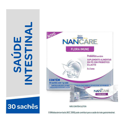 Probiótico Nancare Flora Imune 30 Sachês Com 1G Cada