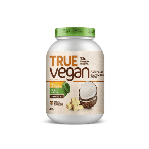 Proteína Vegana True Vegan Chocolate Branco Com Coco 837G True Source