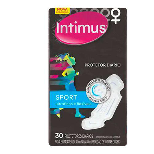 Protetor Diário Intimus Sport Ultrafino 30 Unidades