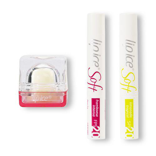 Protetor Labial Cube Morango + Pack Soft Limonada Framboesa Grátis