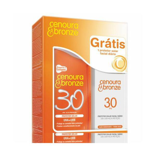 Imagem do produto Protetor Solar Cenoura E Bronze Loção Fps 30 200 Ml E Protetor Facial Fps 30 Com 50 Gramas