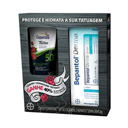 Imagem do produto Protetor Solar Coppertone Tatto Fps 50 Loção 60Ml + 40% De Desconto Bepantol Derma Creme 20G