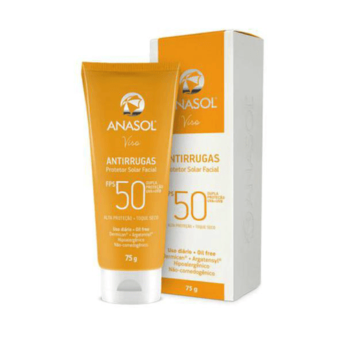 Imagem do produto Protetor Solar Facial Anasol Antirrugas Fps50 Com 60G