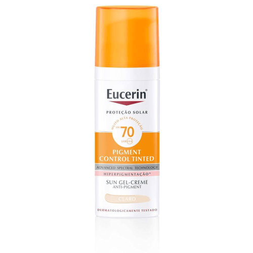 Protetor Solar Facial Eucerin Sun Pigment Control Tinted Claro Fps 70 50Ml 50Ml