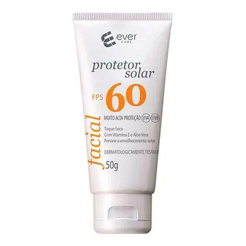 Protetor Solar Facial Ever Care Fps60 Sem Cor 50G