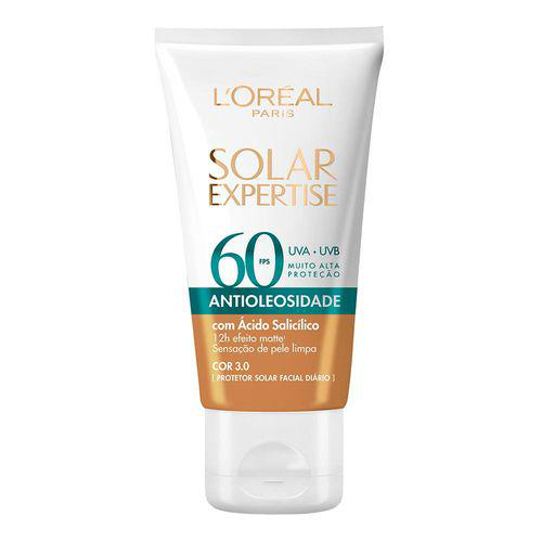 Imagem do produto Protetor Solar Facial Loréal Paris Solar Expertise Antioleosidade Fps60 Cor 3.0 Média 40G Panvel Farmácias