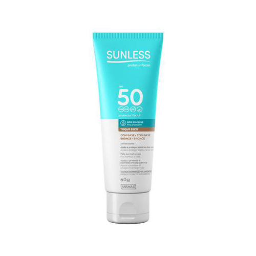 Protetor Solar Facial Sunless Fps50 Com Base 60G