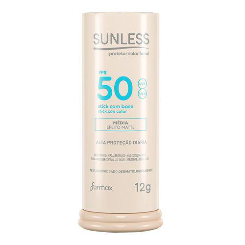 Protetor Solar Facial Sunless Stick Com Base Média Fps50 12G