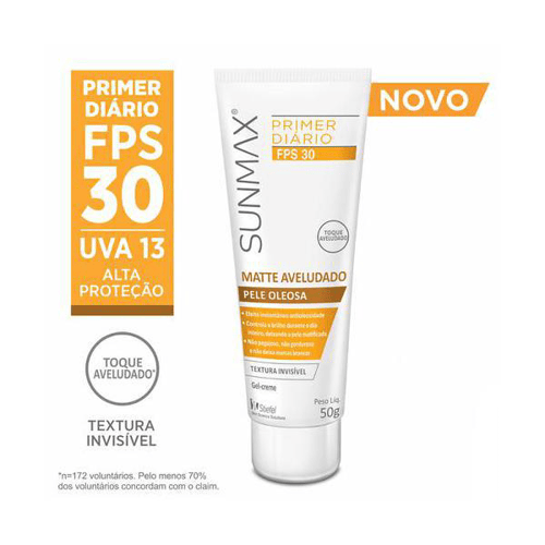 Protetor Solar Facial Sunmax - Fps30 Matte Aveludado 50G