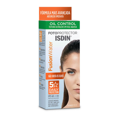 Protetor Solar Facial ISDIN Fusion Water FPS60 Sem Cor 50Ml