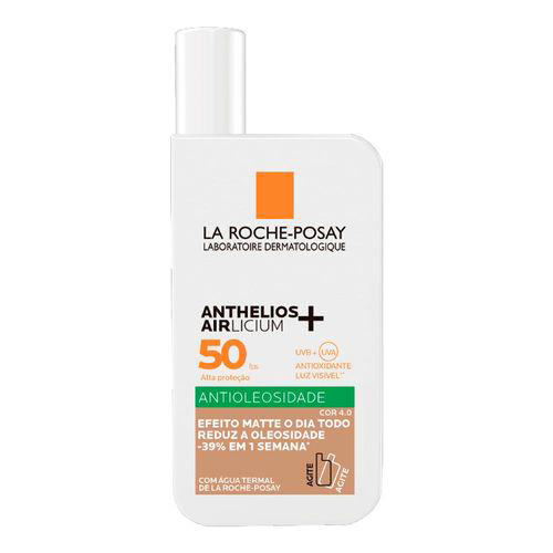 Imagem do produto Protetor Solar Facial La Roche Posay Anthelios Airlicium Fluido Com Cor 4.0 Fps50 40Ml