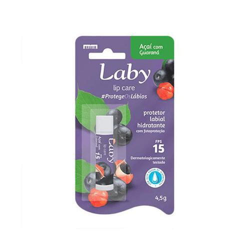 Imagem do produto Protetor Solar Labial Laby Fps 15 Sabor Açaí Com Guaraná Com 4,5G