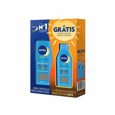 Imagem do produto Protetor Solar Nivea Protect Ebronze Fps 30 200 Ml Gratis Protetor Solar Nivea Protect E Bronze Fps