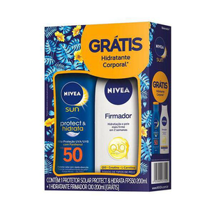 Imagem do produto Protetor Solar Nivea Protect&Hidrata Fps50 200Ml + Locao Firmadora Q10