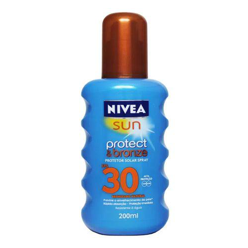 Protetor Solar Nivea Sun Protect E Bronze Fps 30 Spray 200Ml