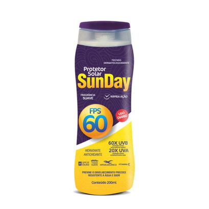 Protetor Solar Sunday Fps60 Com 200Ml