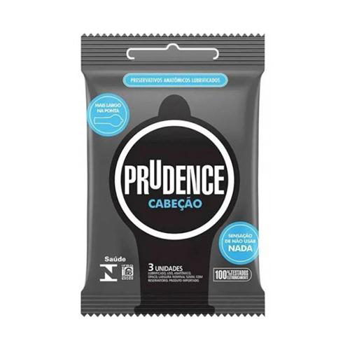 Imagem do produto Prudence Preservativo Lubrificado Anatômico Cabeção Com 3 Unidades