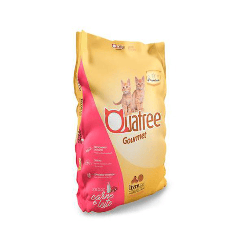 Imagem do produto Ração Para Gatos Filhotes Quatree Gourmet Sabor Carne E Leite 1Kg