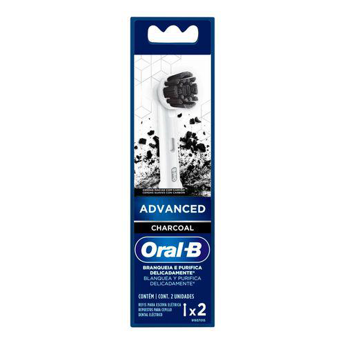 Refil Escova Dental Elétrica Oralb Advanced Charcoal 2 Unidades