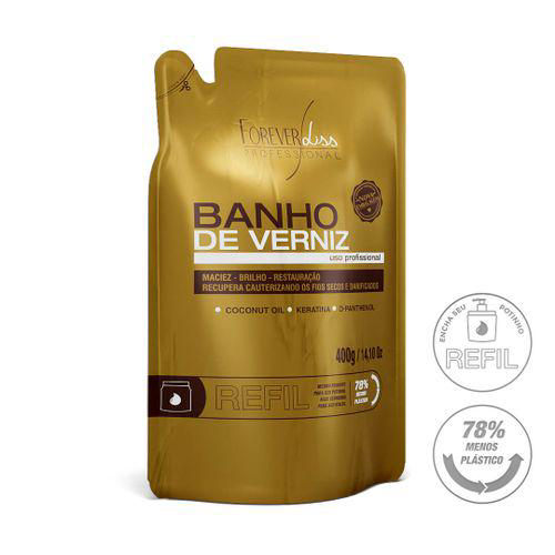 Refil Máscara Capilar Banho De Verniz Forever Liss 400G