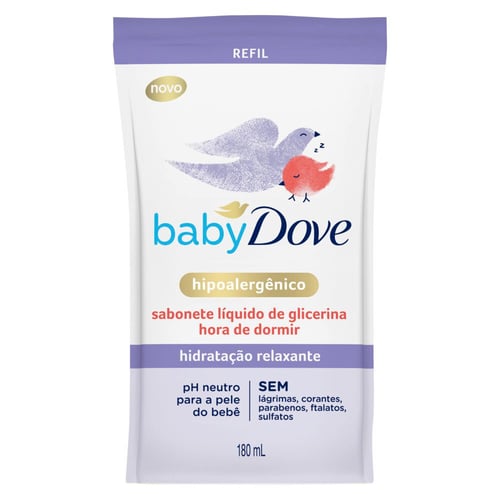 Refil Sabonete Líquido Baby Dove Hidratação Relaxante Com 180Ml 180Ml