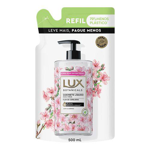 Refil Sabonete Líquido Lux Botnicals Flor De Cerejeira 500Ml