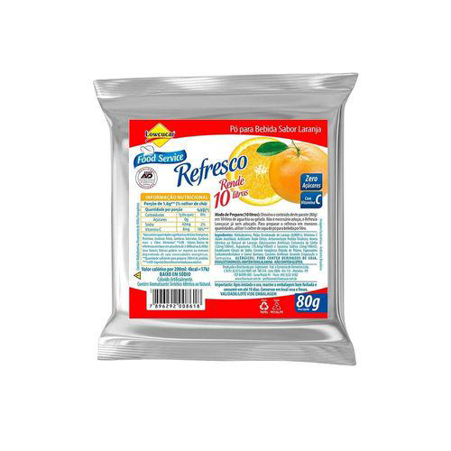 Refresco Magro Sabor Laranja Zero Açucares Refil 80G