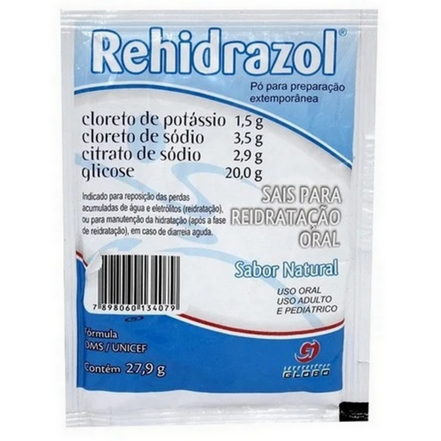 REHIDRAZOL REIDRATAÇÃO ORAL SABOR NATURAL ENVELOPE COM 27,9GR