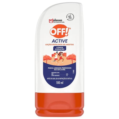 Repelente De Insetos Off! Active Longa Duração - Com DEET Loção 100Ml