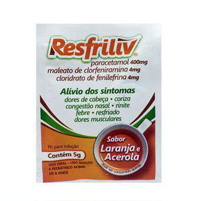 RESFRILIV SABOR LARANJA E ACEROLA COM 5GR ENVELOPE