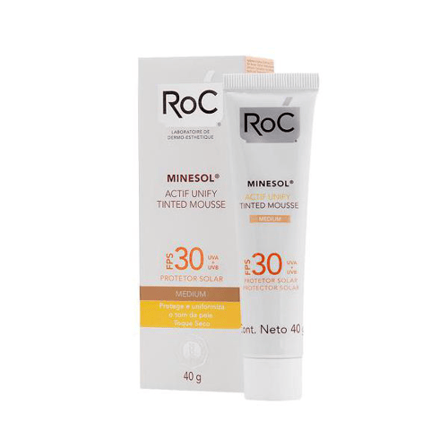 Roc Bloqueador Minesol Actif Tinted Mousse Medium Fps 30 40G