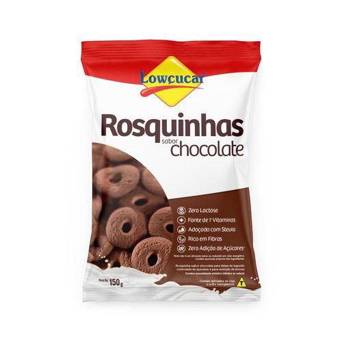 Rosquinha Sabor Chocolate Zero Adição De Açúcares Lowçucar 150G