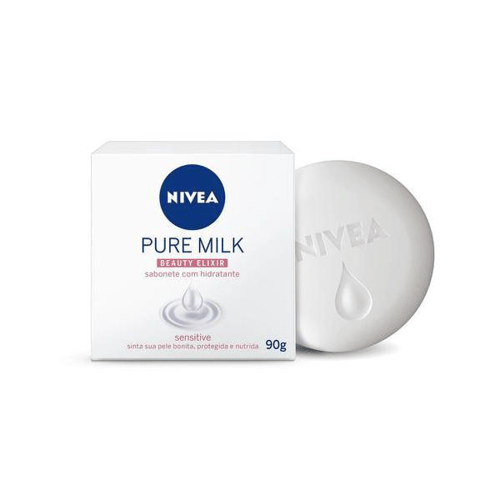 Sabonete Em Barra Hidratante Nivea Pure Milk Sensitive 90G