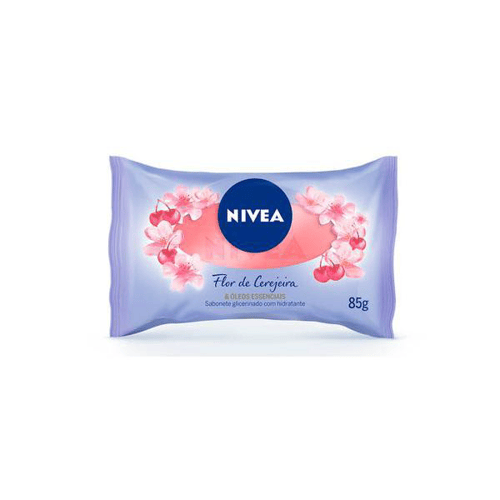 Sabonete Nivea Glicerinado Flor Cerejeira oleos Essenciais 85G