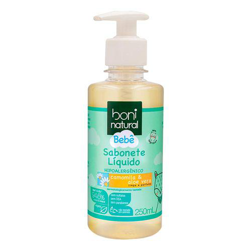 Sabonete Liquido Boni Natural Bebê Camomila & Aloe Vera 250Ml