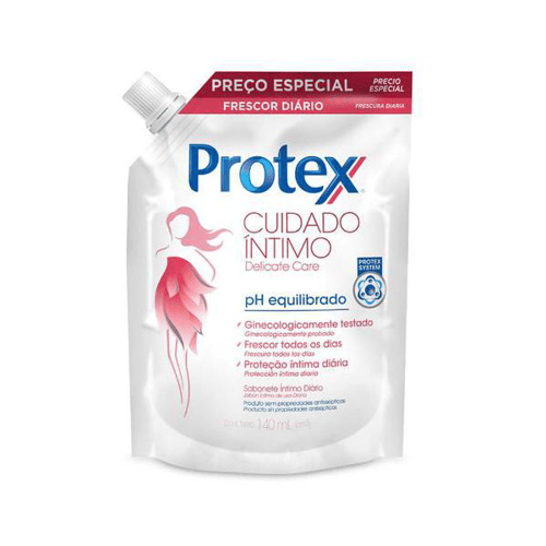 Imagem do produto Sabonete Líquido Corporal Protex Cuidado Íntimo Delicate Care Refil 140Ml