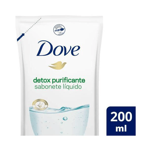 Sabonete Liquido Dove Agua Micelar Detox Purificante Refil 200Ml