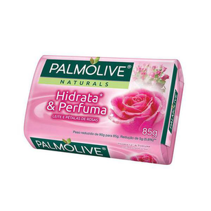 SABONETE EM BARRA PALMOLIVE LEITE E PETALAS DE ROSAS 85G