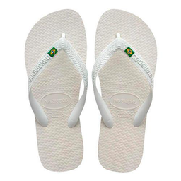 Sandália Havaianas Brasil Branco Tamanho 47/48 1 Par