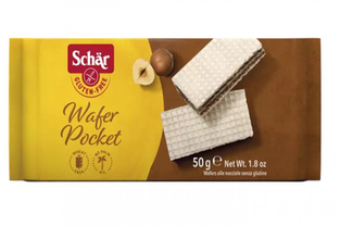 Schar Biscoito Wafer Pocket Com Recheio De Avela Sem Gluten 50G