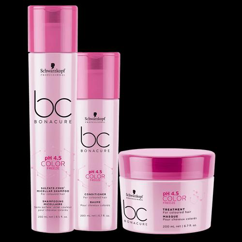 Schwarzkopf Bc Kit Color Freeze Ph 4.5 Shampoo 250Ml + Condicionador 200Ml + Máscara 200Ml